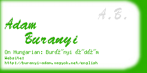 adam buranyi business card